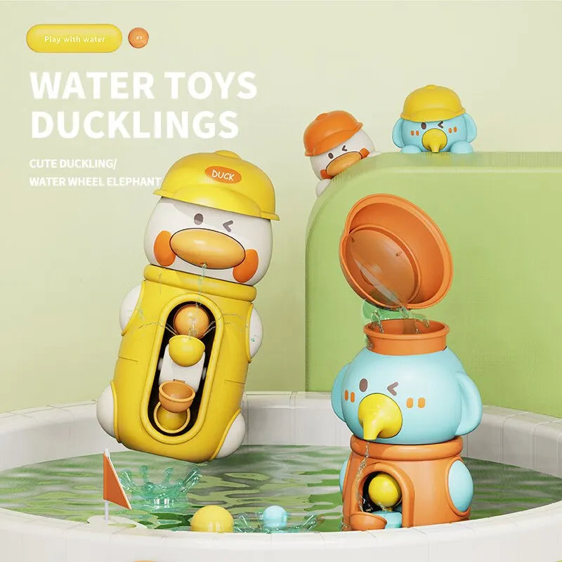 Jouet de Bain avec Roue à Eau Rotative – Jouets pour Baignoire Bébé 1 à 3 Ans avec Pelle à Eau