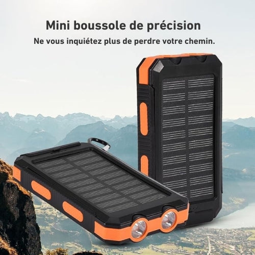 Batterie Externe Solaire l 33 500mAh Chargeur Portable l iPhone & Android