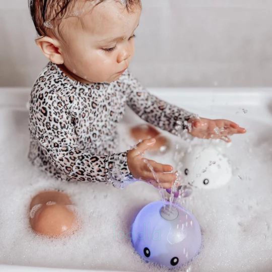 Jouet de Bain Lumineux Baleine pour Bébé | Jouet Automatique avec Arroseur pour Piscine, Douche et Bain pour Tout-Petits