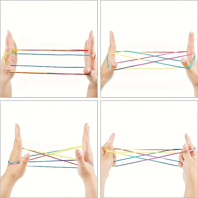Corde Arc-en-Ciel Éducative pour Enfants et Adultes | Jouet Science et Éducation, Corde de Jeu pour Doigts, Cradle pour Chat  2 Packs King of Toys