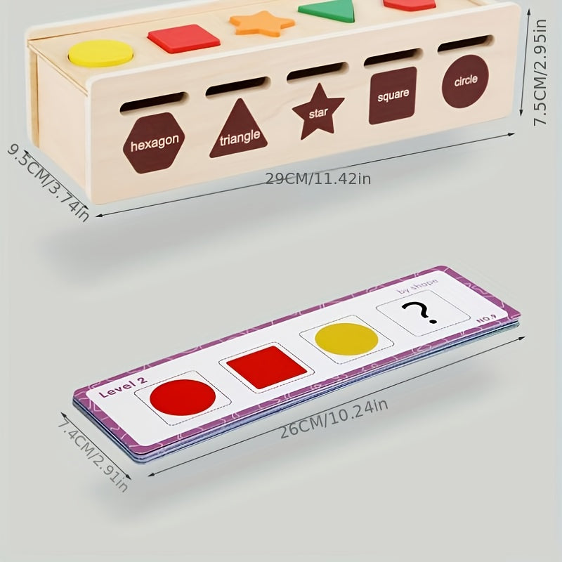 Boîte de tri des couleurs et des formes en bois | Blocs de construction éducatifs pour enfants de 1 à 3 ans et plus