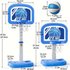 Panier de basket flottant pour piscine - Set avec 4 ballons et pompe, hauteur réglable, accessoires colorés King of Toys