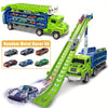 Circuit Dino avec Camion de Transport | Piste de Course et Voitures à Friction | Jouet Pliable pour Enfants 3+ | Matériau Durable ABS King of Toys