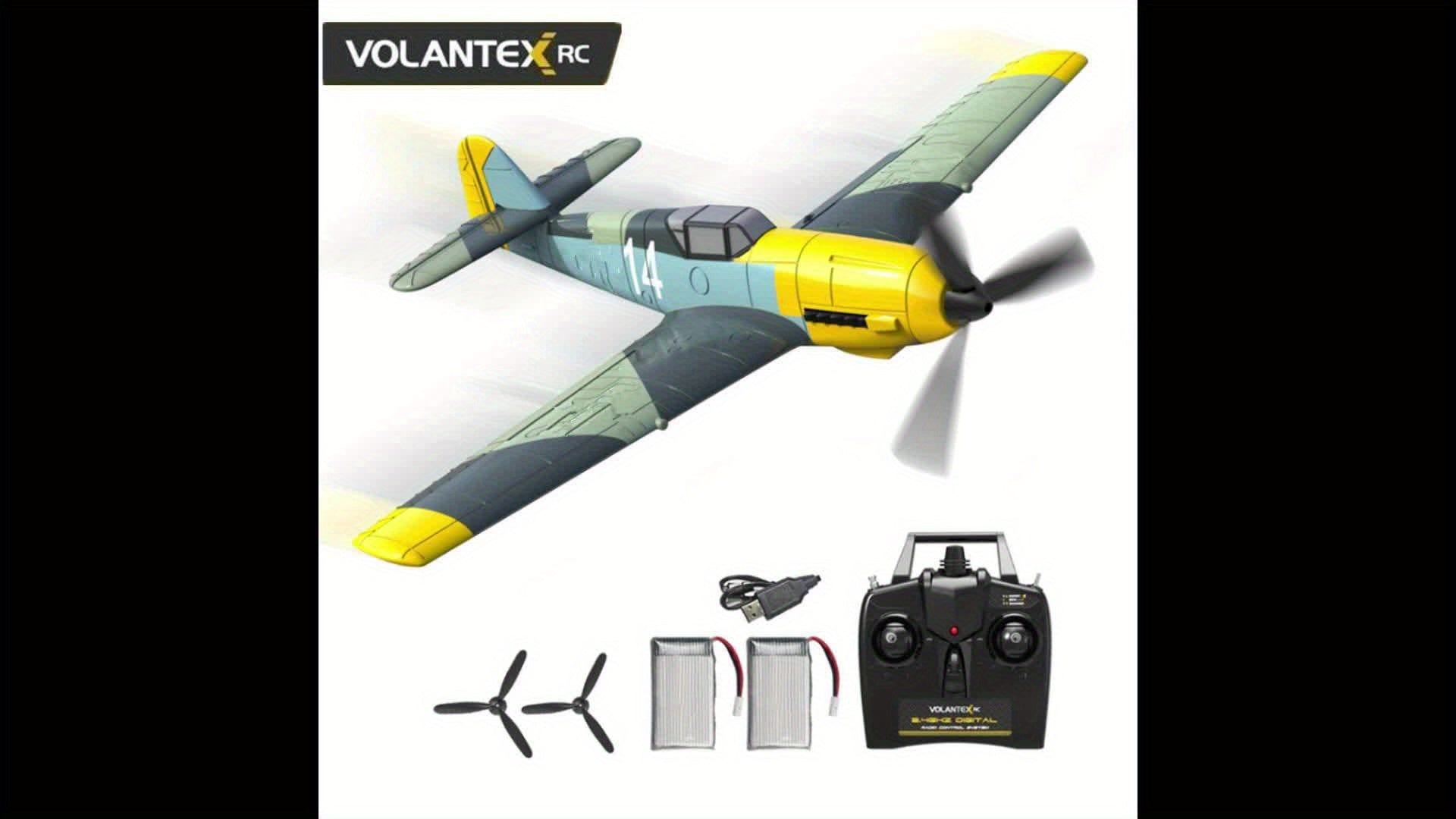 Avion RC Volantex BF109 – Avion Télécommandé 4 Canaux avec Système Xpilot | Jouet Volant Prêt à l’Emploi