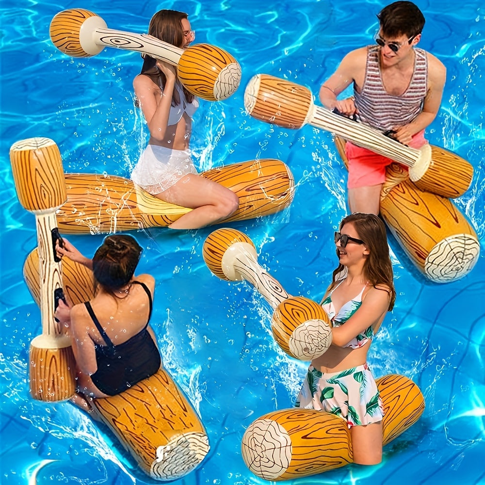 Lot de 2 Bûches Gonflables Flottantes – Jeux Aquatiques Amusants pour Adultes & Fêtes