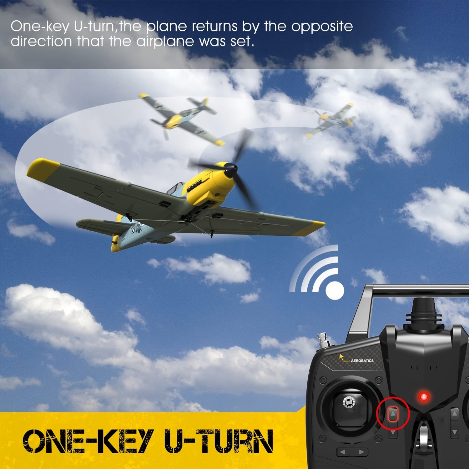 Avion RC Volantex BF109 – Avion Télécommandé 4 Canaux avec Système Xpilot | Jouet Volant Prêt à l’Emploi