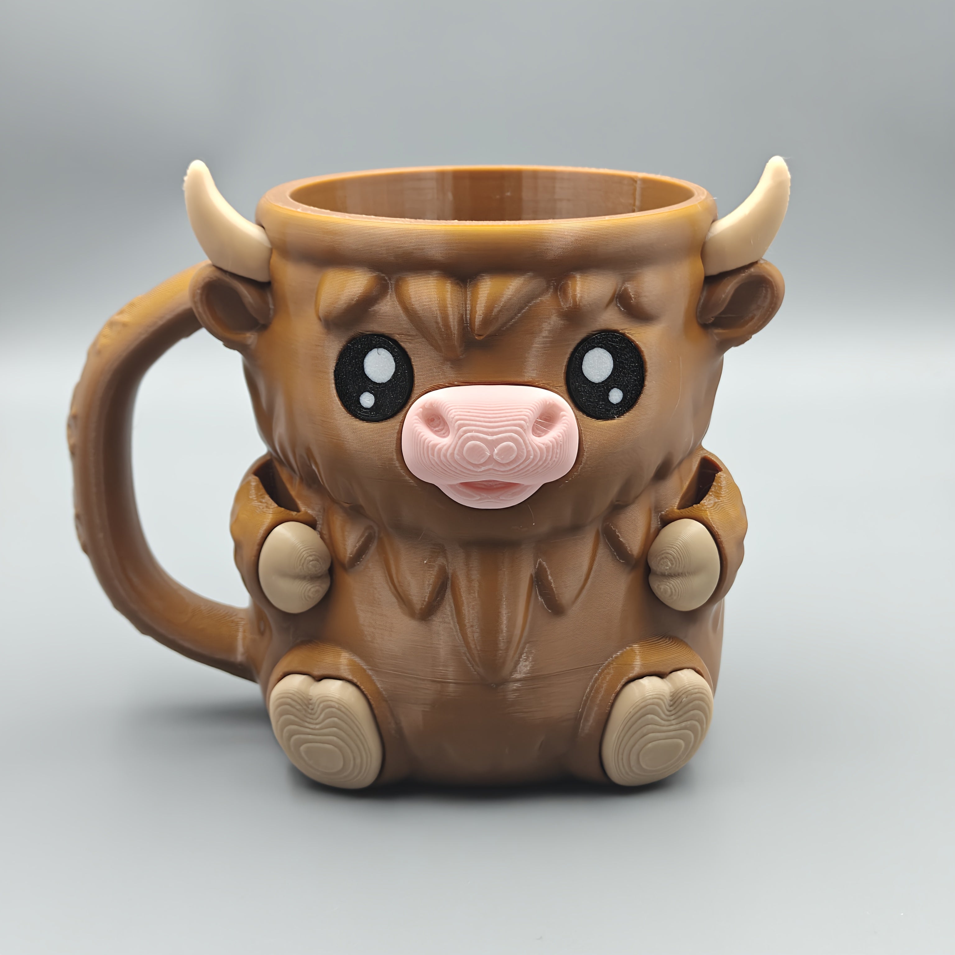 Mug Support Vache Écossaise 3D pour Boissons - Tasse Décorative avec Rangement Secret - Idéal Cadeau Fêtes et Décoration Maison