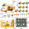 Avion Jouet pour Enfants de 3 Ans | Avion de Transport Grand Modèle avec 10 Voitures | Cadeau de Noël et Halloween | Jouet Éducatif et Fun pour Enfants King of Toys