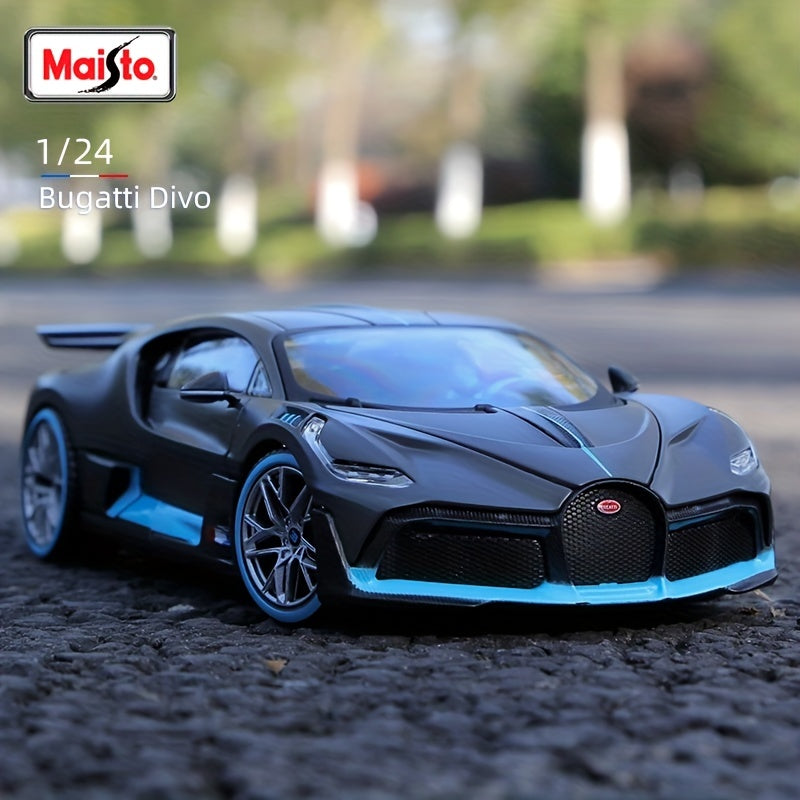 Maisto Bugatti Divo 1:24 - Voiture Sport Bleu en Alliage - Modèle Collectible - Cadeau Garçons King of Toys