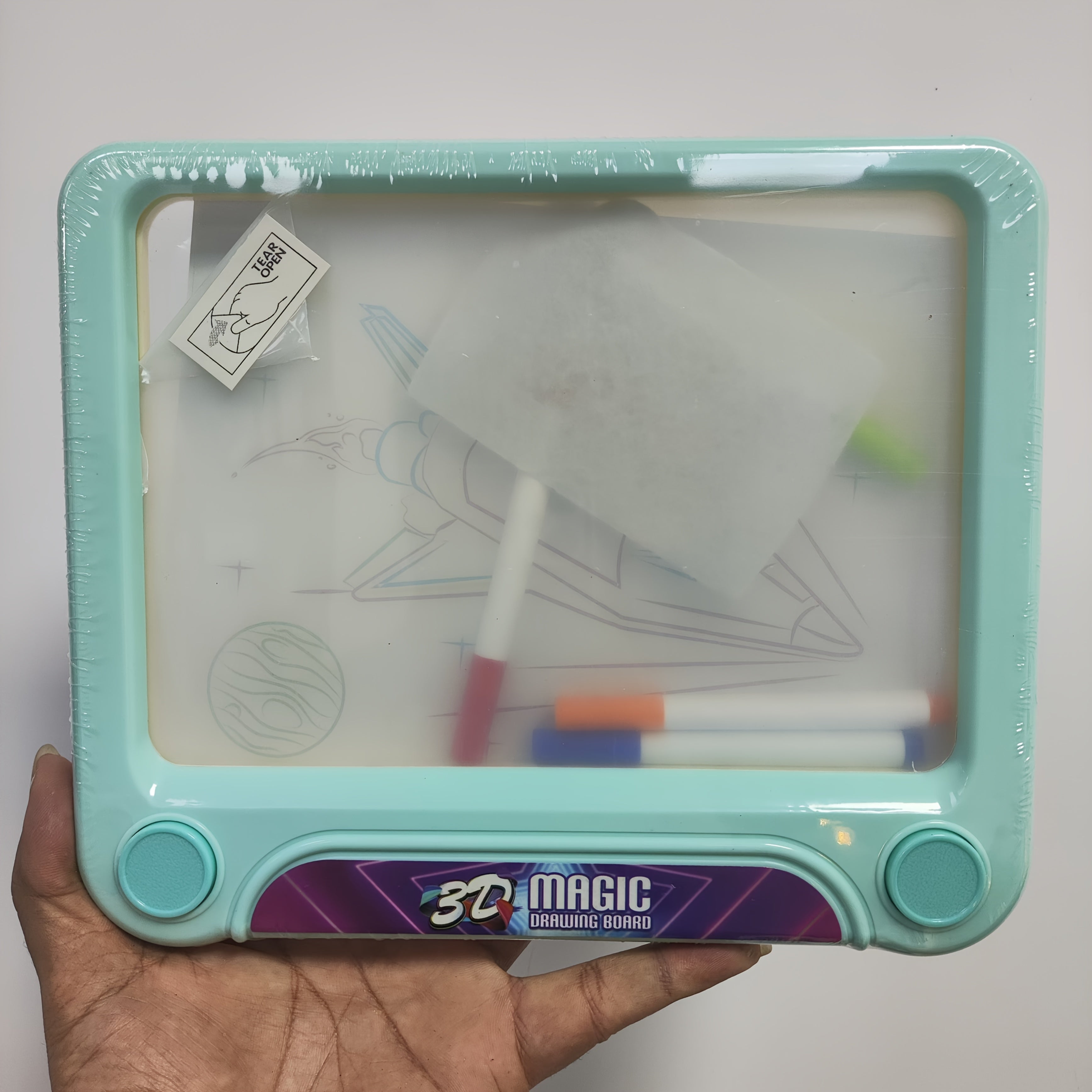 Tableau de Dessin Lumineux 3D pour Enfants | Jouet Créatif avec Stylos Colorés et Effets Magiques – Cadeau de Noël, Halloween et Nouvel An