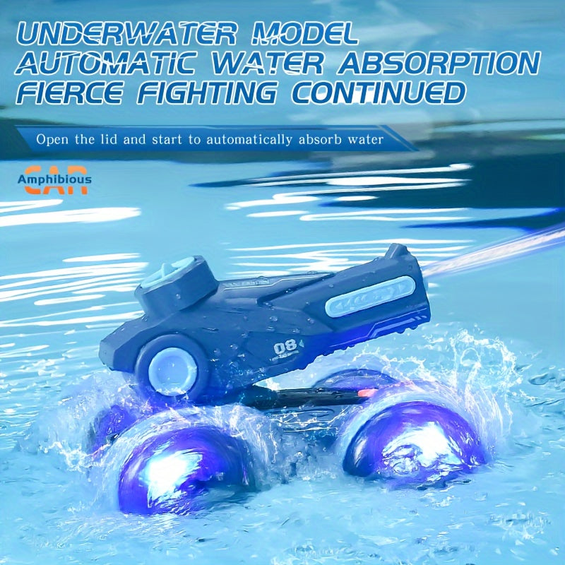 Voiture Télécommandée 360° Tout-Terrain | RC Amphibie avec Canon à Eau, Lumières LED, Détection Gestuelle & 4WD | Cadeau Enfant Garçon & Fille 6+ King of Toys
