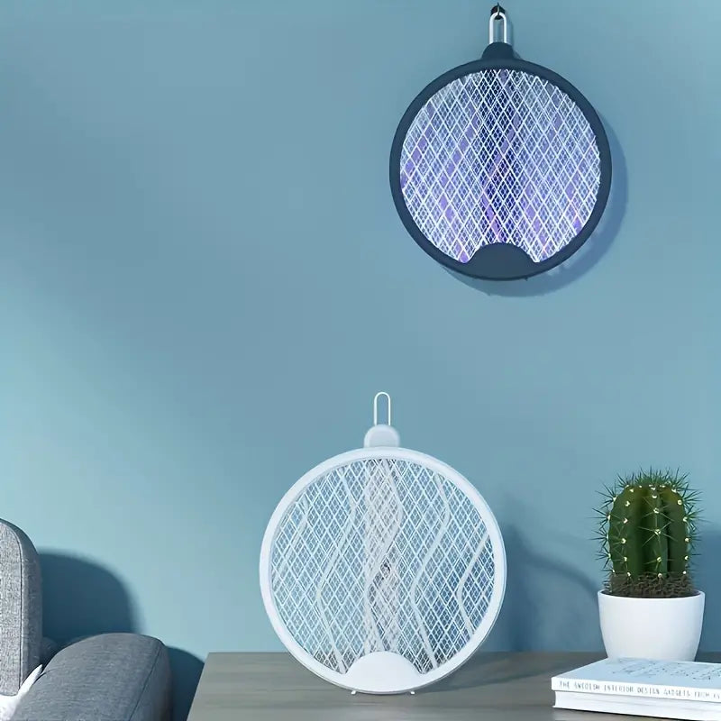 Raquette Électrique Pliable avec Lampe UV LED Elektrische Opvouwbare Vliegenmepper met UV Led Lamp