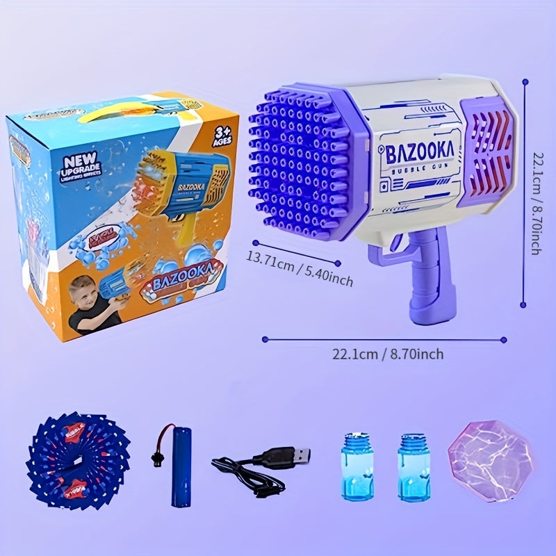 Pistolet à Bulles Bazooka - Jouet Interactif avec Grandes Bulles - Parfait pour Fêtes, Jeux Extérieurs, Halloween & Noël King of Toys