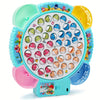 45 pièces Jouet de pêche électrique avec musique | Modèles de pêche rotatifs avec hameçons et autocollants mignons, cadeau pour enfants King of Toys