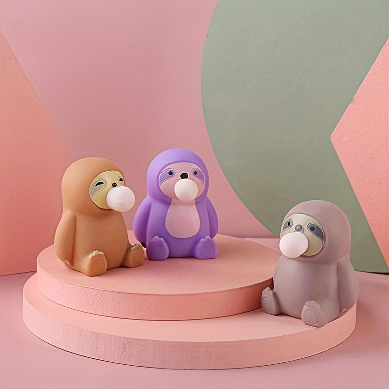 Jouet Anti-Stress Paresseux Mignon | Fidget Animal avec Compression Douce en Caoutchouc pour Soulager l'Anxiété et Fonction Bulles King of Toys