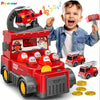 Jouet de Pompiers 4-en-1 avec Camion & Hélicoptère – Jeu Électronique pour Enfants Cadeau Anniversaire