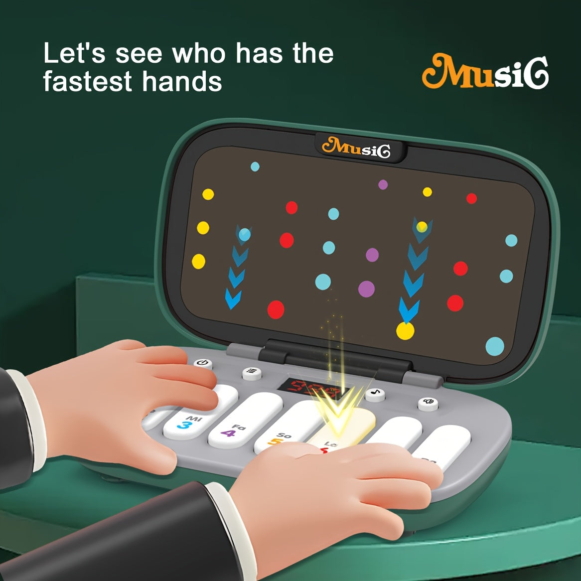 Clavier Piano Électronique Jeu de Rythme pour Enfants Garçons Filles 3 Ans et Plus - Jouet Musical Lumineux Éducatif Cadeau Noël Anniversaire