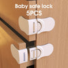 Looktosee Lot de 5 Verrous de Sécurité pour Armoires - Matériau ABS Sans Phtalates, Installation Facile Sans Perçage, Adhésif Puissant, Idéal pour Tiroirs, Réfrigérateurs, Parfait pour Offrir King of Toys