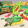 Camion Dinosaure T-Rex avec Voitures Miniatures | Jouet Éducatif 6pcs | Cadeau Idéal Noël, Anniversaire, Halloween Enfants 3-6 Ans King of Toys
