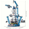 Centre de lancement de navette spatiale et fusée | Blocs de construction créatifs pour l'exploration de l'espace, tri et empilage King of Toys