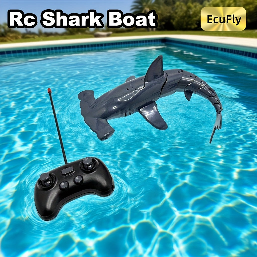 Bateau simulateur de requin RC - 15 minutes d'autonomie en surface - Vitesse de 3-4 KM/H - Jouet aquatique - Deux moteurs puissants - Cadeau parfait.
