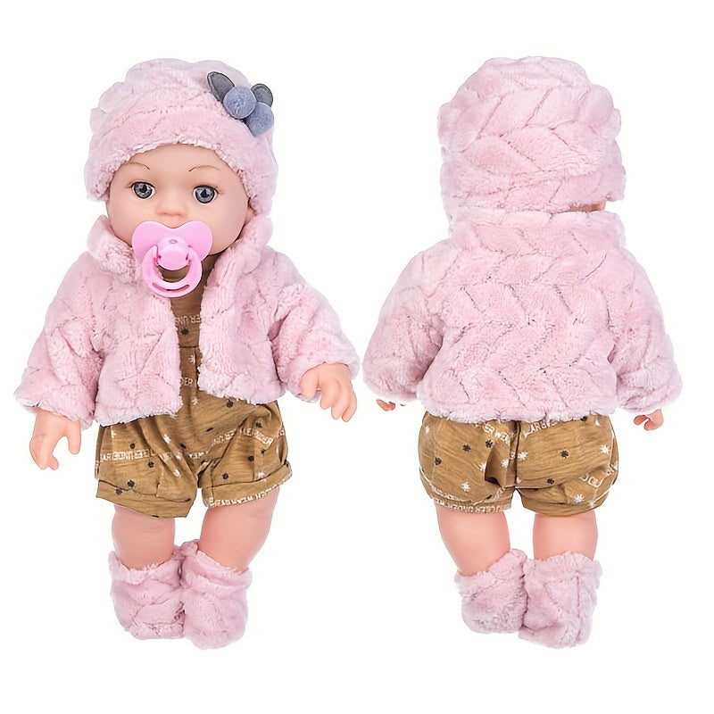 Poupée Reborn 30cm/12 pouces - Poupée Bébé Réaliste avec Bonnet, Chaussettes et Sucette - Cadeau de Festival King of Toys
