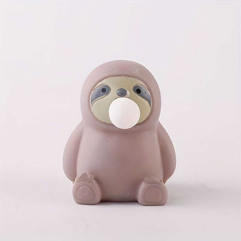 Jouet Anti-Stress Paresseux Mignon | Fidget Animal avec Compression Douce en Caoutchouc pour Soulager l'Anxiété et Fonction Bulles King of Toys