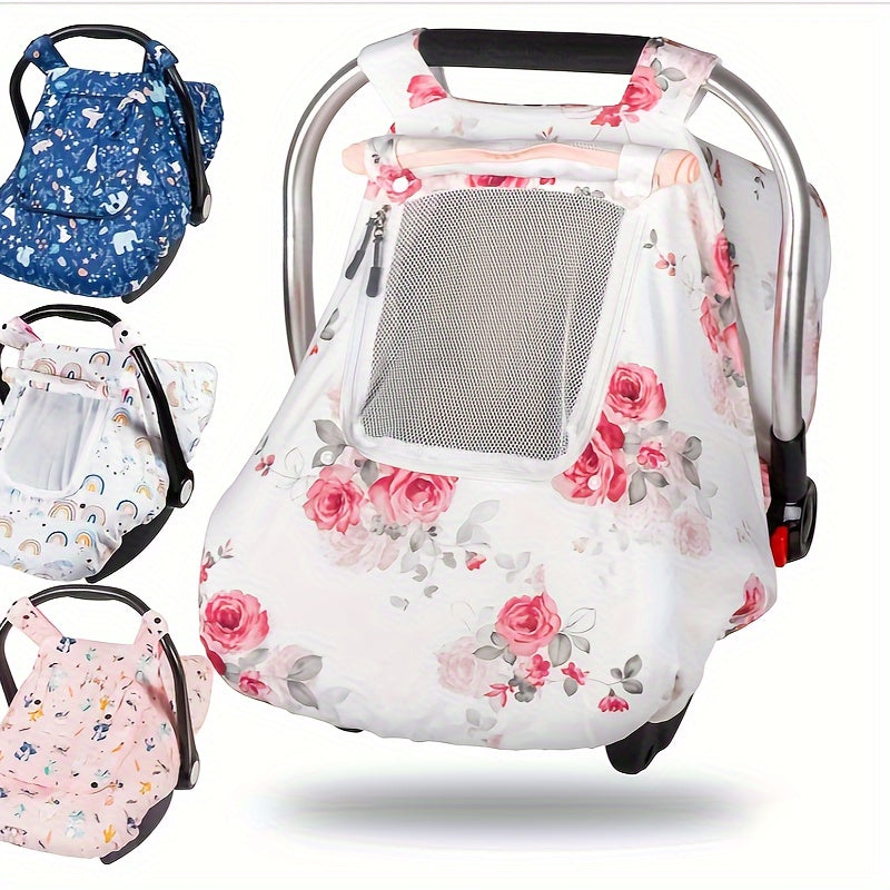 Housse de Siège Auto Bébé Hiver 3-en-1 - Couverture Minky Chaude et Coupe-Vent avec Fenêtre d'Aération - Cadeau de Naissance