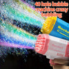 Machine à bulles Gatling électrique - Pistolet à bulles automatique avec LED, jouet d’extérieur festif King of Toys