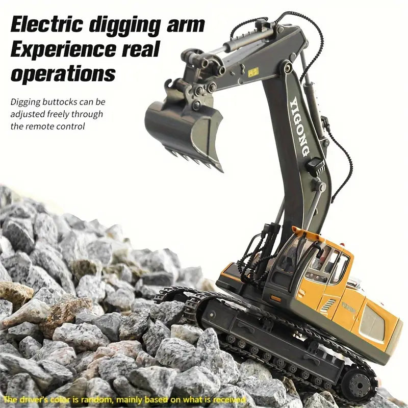 Excavatrice Télécommandée RC avec 11 Fonctions | Camion-Benne 2.4GHz De Speelgoed Koning