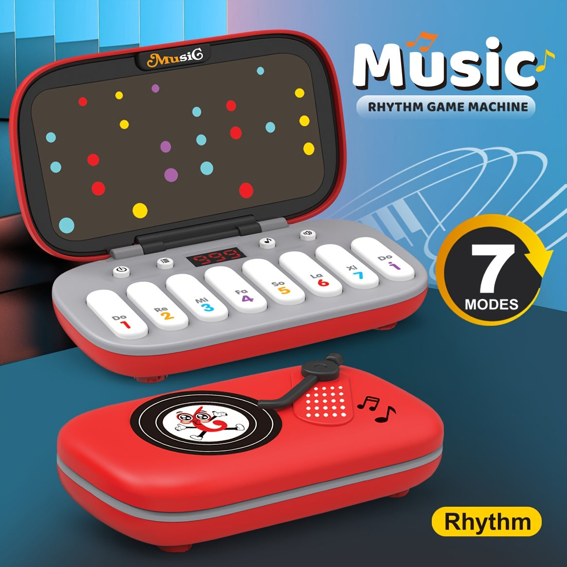 Clavier Piano Électronique Jeu de Rythme pour Enfants Garçons Filles 3 Ans et Plus - Jouet Musical Lumineux Éducatif Cadeau Noël Anniversaire
