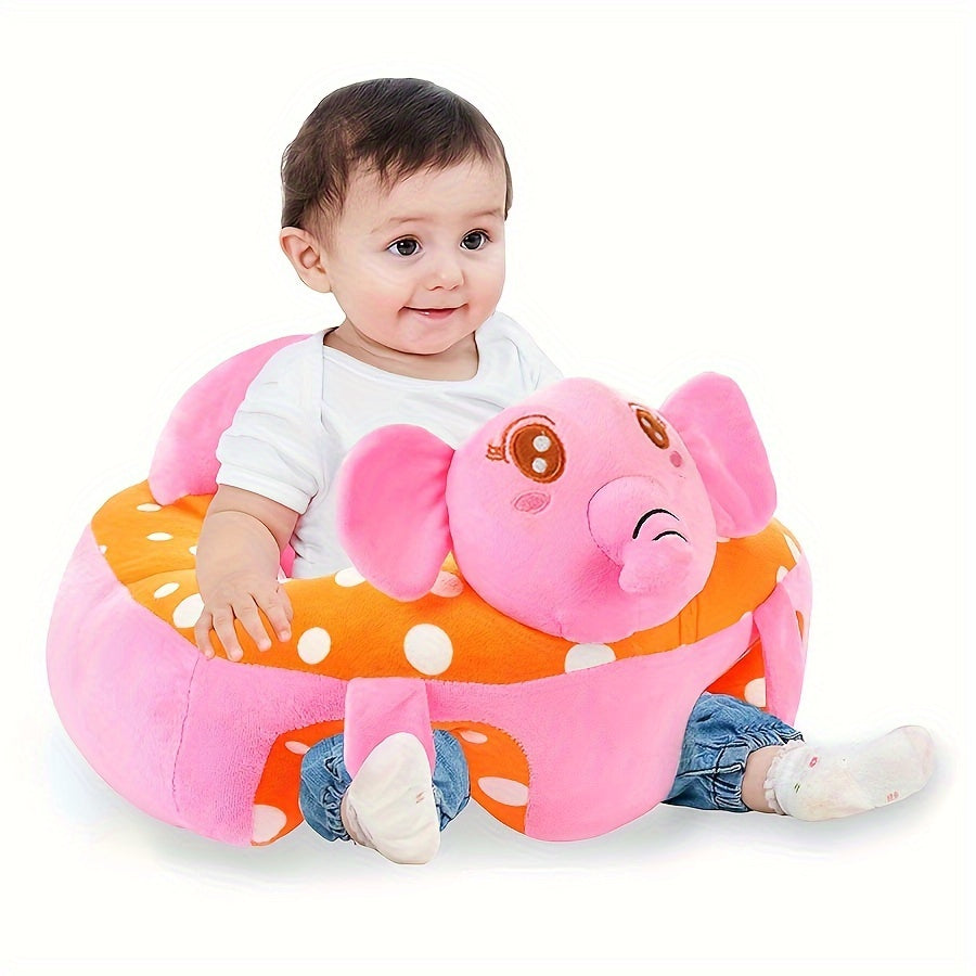 Siège de Soutien Éléphant en Peluche pour Bébé 4 Mois et Plus - Fauteuil d'Apprentissage Doux et Sécurisé pour Tout-Petit Garçon Fille