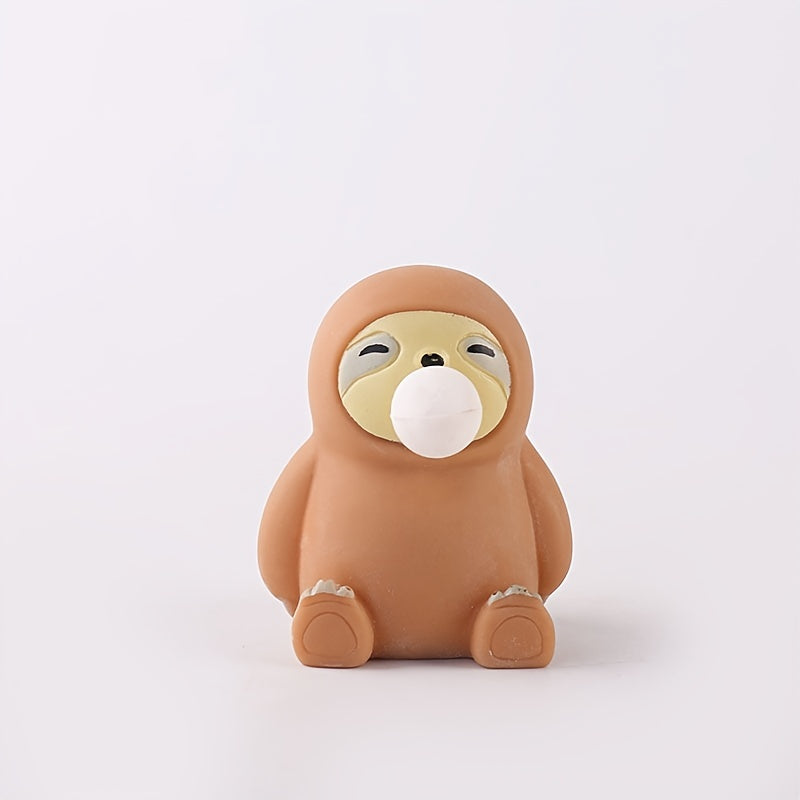Jouet Anti-Stress Paresseux Mignon | Fidget Animal avec Compression Douce en Caoutchouc pour Soulager l'Anxiété et Fonction Bulles King of Toys