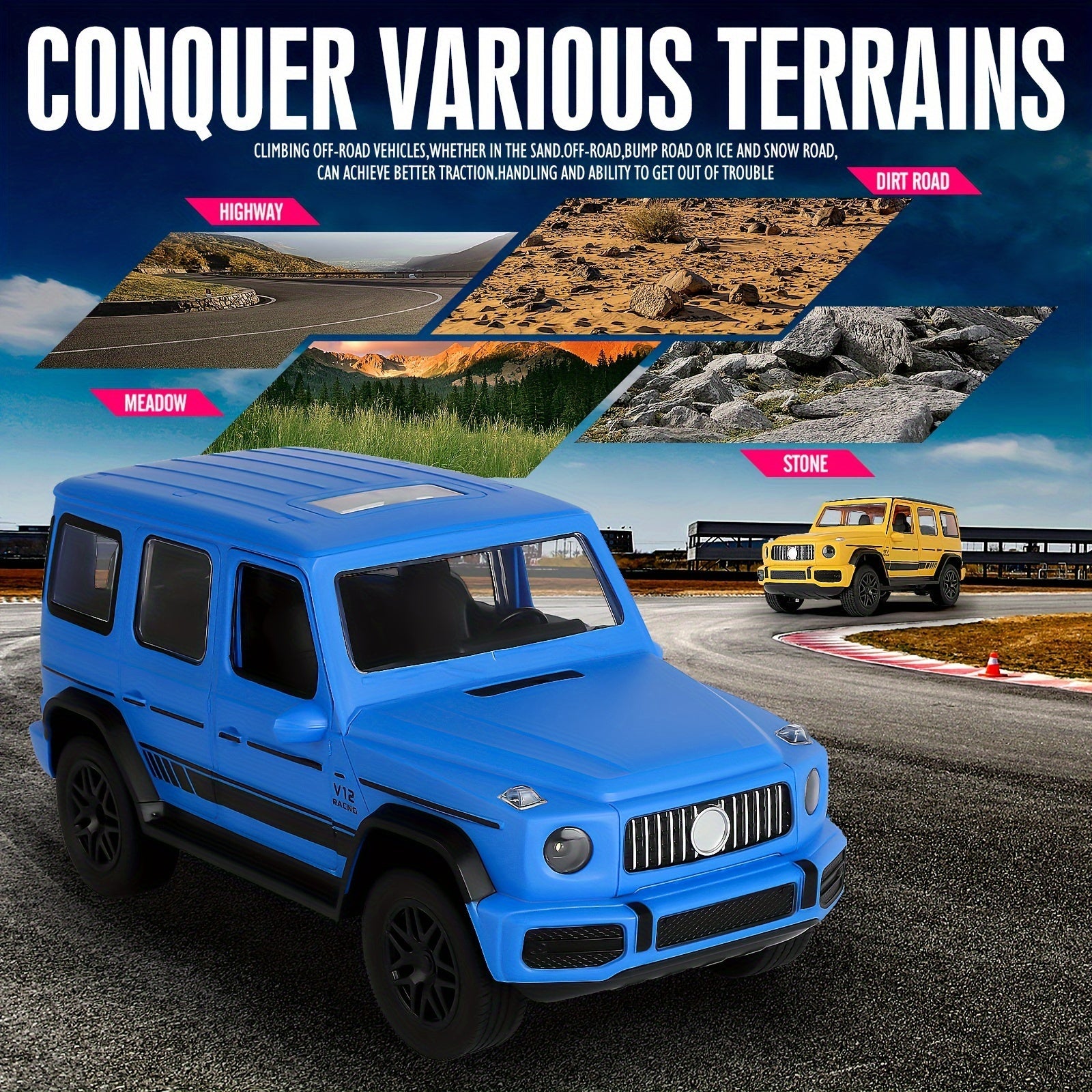 Voiture RC 1:14 - Véhicule Télécommandé 4WD avec LED et Portes Ouvrantes - Cadeau Enfants King of Toys