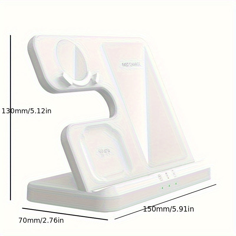 Station de Charge Sans Fil Triple | Pad de Charge Rapide 3-en-1 pour Android et iPhone King of Toys
