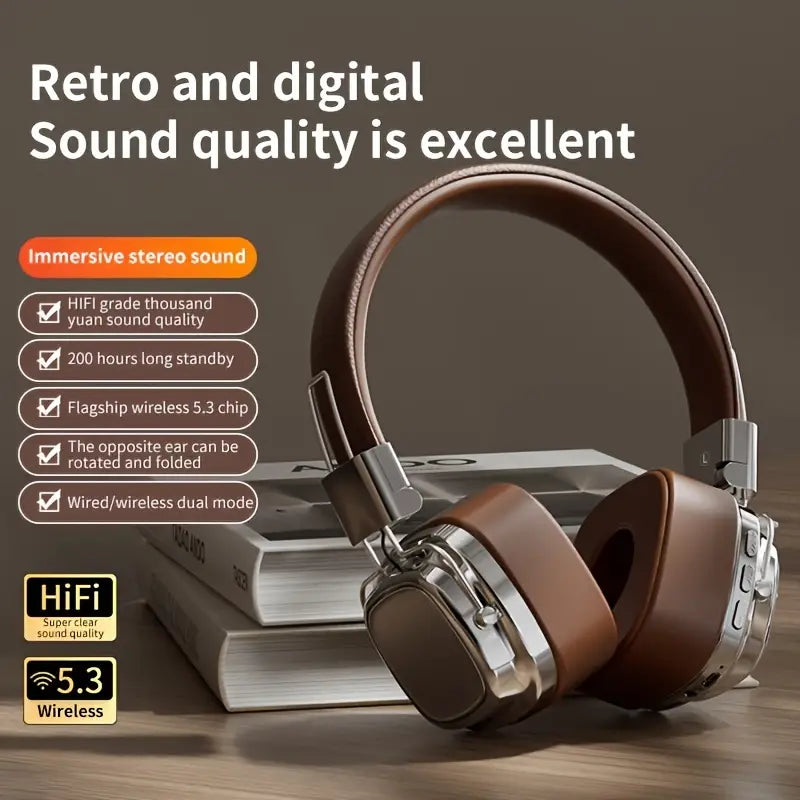 Retro Pro 2 l Wireless Headphones with Retro Style l V5.3 heavy Bass headphones Speelgoed Koning