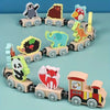Magnetic Wooden Train Toys Trains (11 pieces) - Magnetic Toys From 1 Year Speelgoed Koning