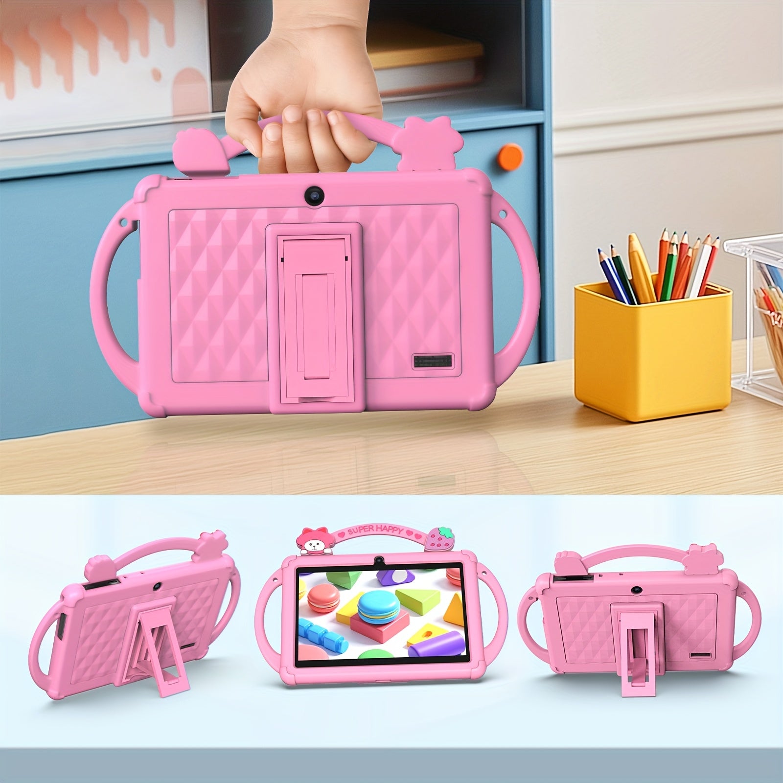 Tablette Enfant Android 13 – 7" IPS, 4 Go RAM, 32 Go, WiFi 5G, Caméras, Batterie 3500 mAh – Sécurisée & Ludique