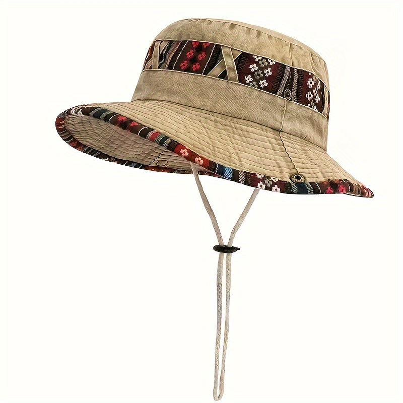Chapeau de Soleil Vintage en Coton | Protection UV et Style Décontracté