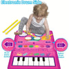 2 en 1 Piano Clavier pour Bébé Filles & Tapis de Batterie avec Baguettes - Jouets Musicaux d'Éveil Sensoriel Speelgoed Koning