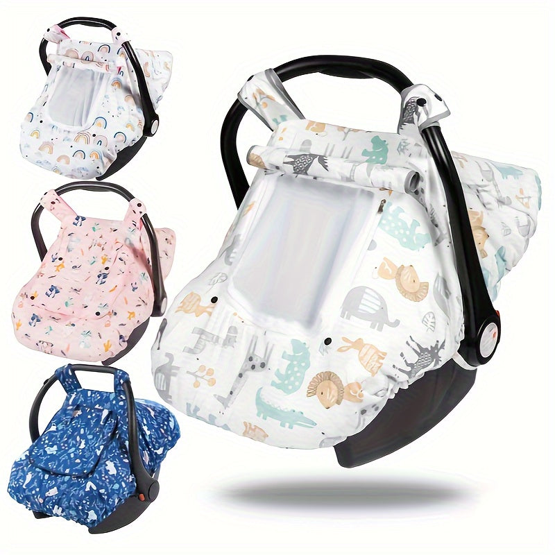 Housse de Siège Auto Bébé Hiver 3-en-1 - Couverture Minky Chaude et Coupe-Vent avec Fenêtre d'Aération - Cadeau de Naissance