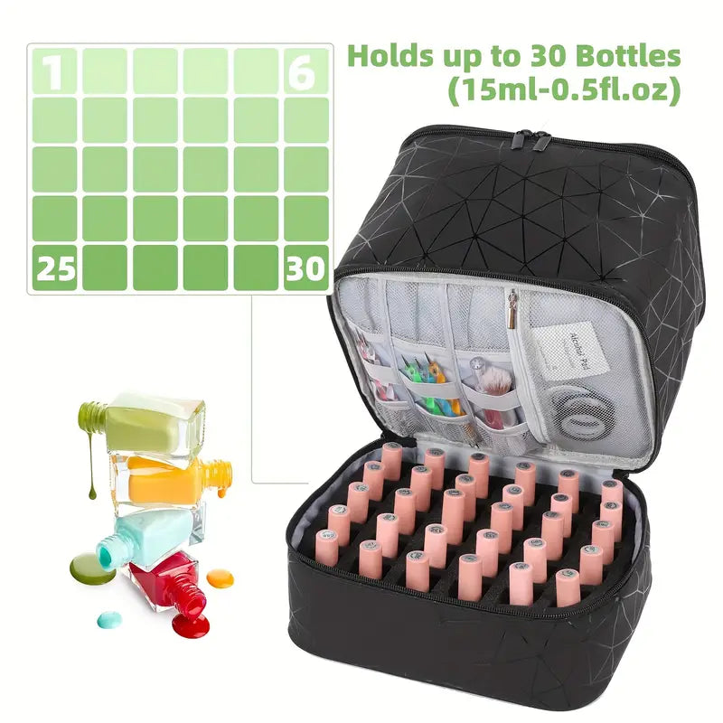 Sac de Rangement pour Vernis à Ongles l Pour 30 Bouteilles de Vernis avec Lampe à Ongles Speelgoed Koning