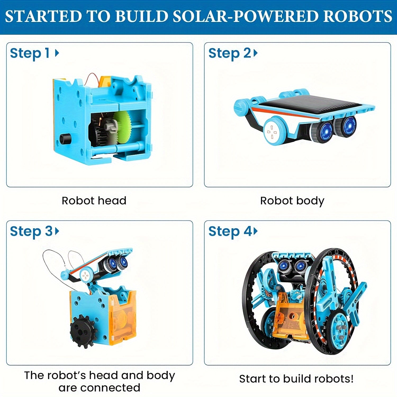Kit Robot Solaire 13 en 1 STEM - Jouet de Construction Scientifique Éducatif - Cadeau Spécial pour Anniversaires & Fêtes King of Toys