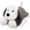 Chien en Peluche Lesté – 1,8 kg avec Perles Chauffantes Micro-ondes | Jouet Réconfortant Chauffant pour Enfants & Adultes, Sans Parfum, Yeux 3D Mignons