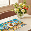 Set de 4 Sets de Table Thème Chantier – Déco de Cuisine en Lin 30x45cm pour Maison & Restaurant