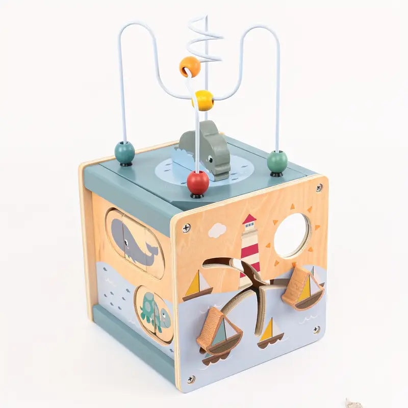 Cube Montessori Océan en Bois - Pour Enfants de 1 An et Plus Speelgoed Koning
