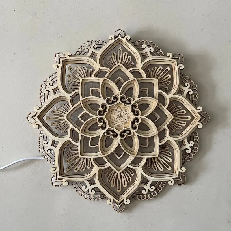 Mandala Yoga Room Wall Lamp & Night Light LED Speelgoed Koning