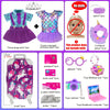 Set de 25 Accessoires pour Poupée Américaine 18 pouces - Valise, Coussin, Caméra et Lunettes de Soleil - Cadeau Idéal pour Enfants King of Toys