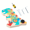 Jouet Éducatif Montessori de Démontage avec Tournevis Dinosaure | Tableau d'Activités Combiné, Pratique Manuelle pour l'Éveil Sensoriel des Enfants et Tout-petits King of Toys