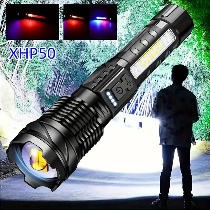 AlphaLights l Rechargeable LED flashlight 9000 Lumen l Military Speelgoed Koning